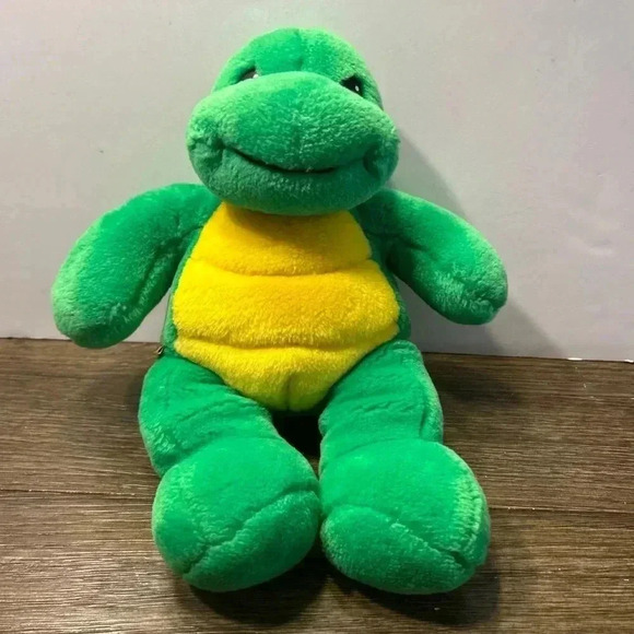 Build A Bear Green‎ Turtle Tortoise Plush Without Shell Teddy Stuffed Animal 14” - Picture 1 of 4